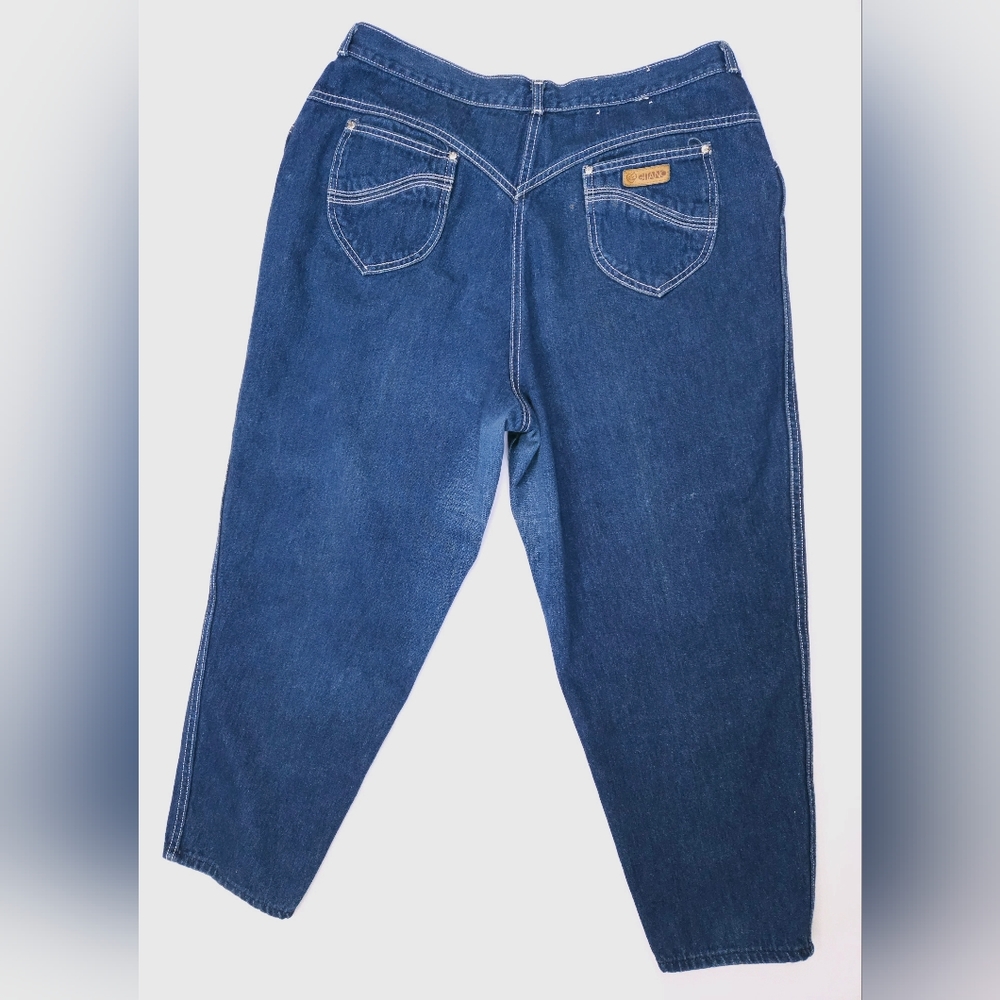 Gitano Vintage 80s Womens High Waisted Denim Jeans Size 38 Short Dark Wash - Picture 9 of 15